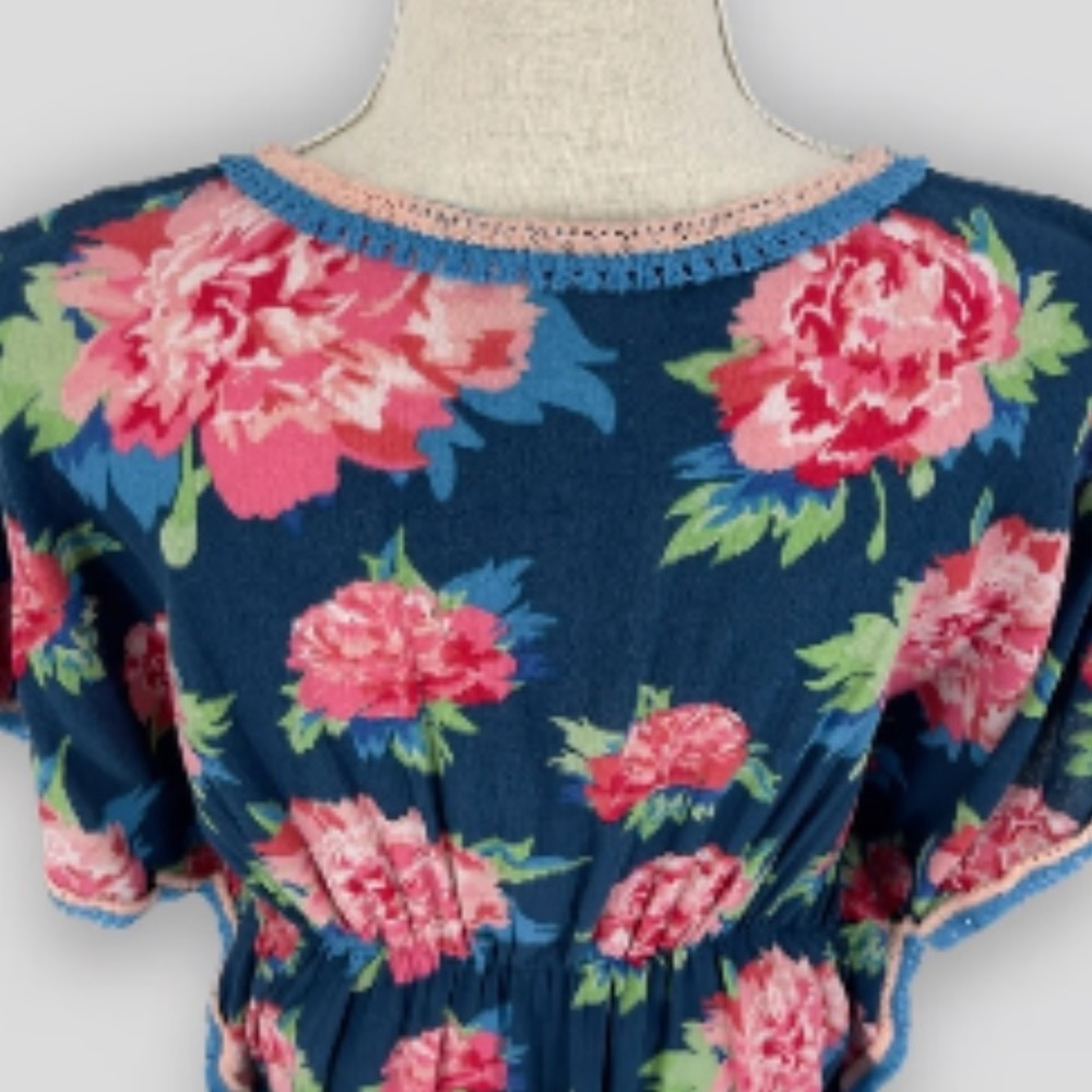$6 if bundled MATILDA JANE Cool Shade Swim Cover Up Floral Drawstring Waist S - Picture 7 of 8